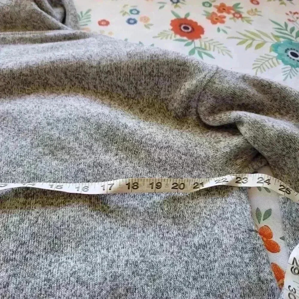 The North Face Womens Medium Crescent Wrap Fleece Hoodie Jacket Gray - Picture 12 of 13